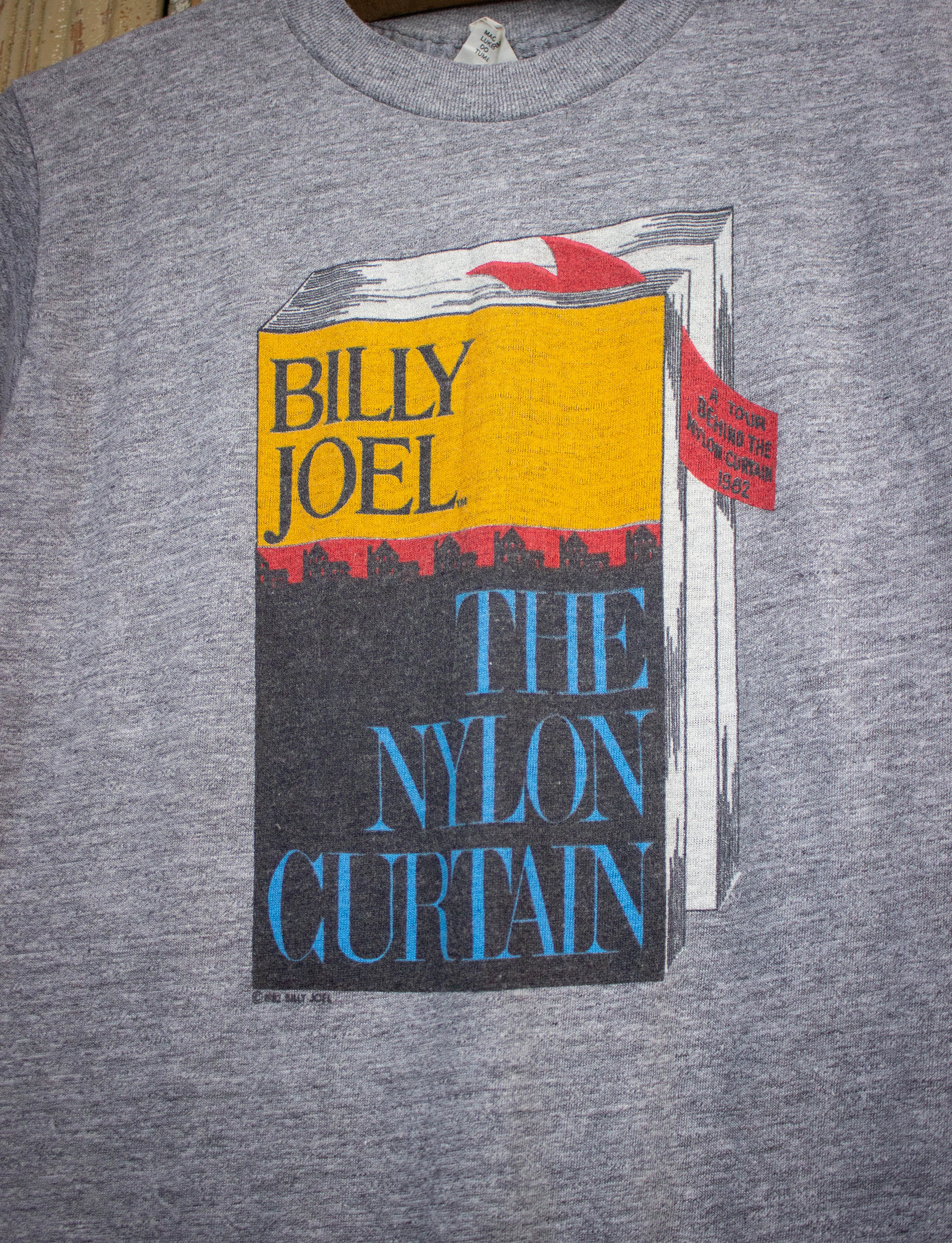Vintage Billy Joel The Nylon Curtain Concert T Shirt 1982 Gray Small