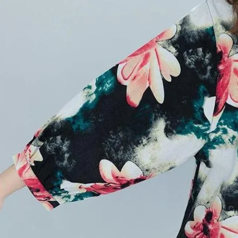 Vintage Printed Floral Linen Shirt