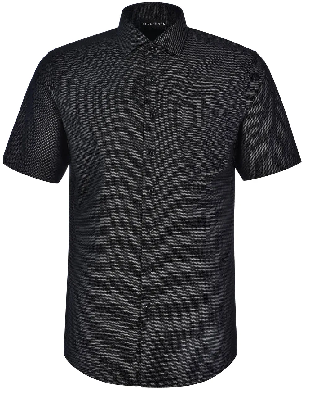Winning Spirit Ascot Mens Short Sleeve Dot Jacquard Stretch Shirt (M7400S)