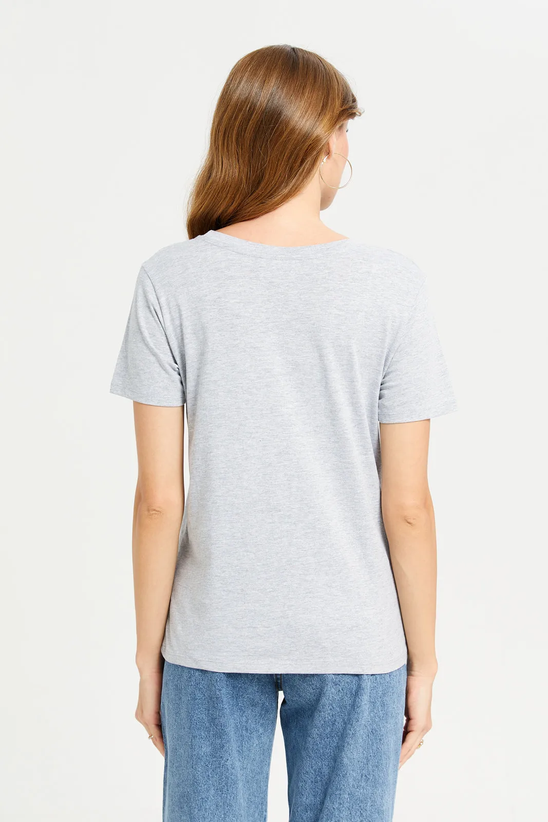 Women Grey Friends Printed T-Shirt